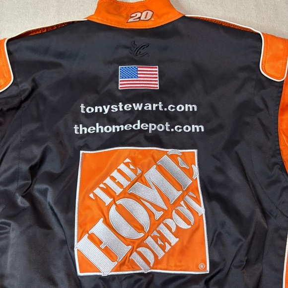 Vintage Chase Authentics Tony Stewart Home Depot Nascar Jacket Mens Sz Large - Picture 7 of 9